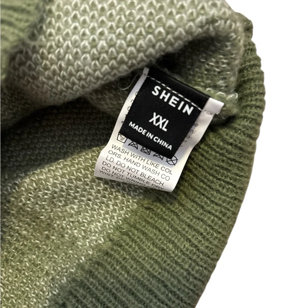 Green Checkered Sweater SHEIN Minecraft Vibes
